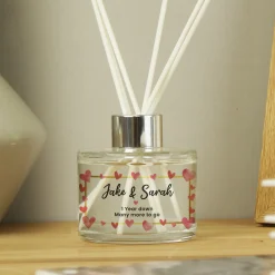 Sale Personalised Hearts Fresh Cotton Fragrance Diffuser Scented Candles|Anniversary Gifts