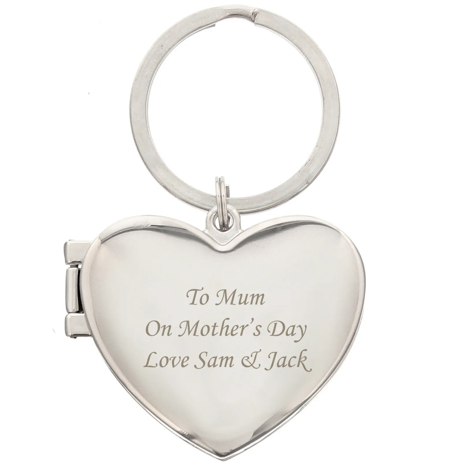 Card Factory Personalised Heart-Shaped Locket Keyring