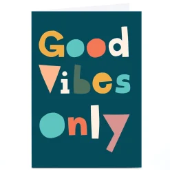 Hot Personalised Hello Munki Card - Good Vibes Only Any Occasion|Just To Say