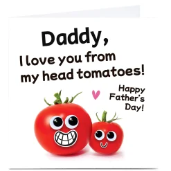 Best Personalised Hello Munki Father's Day Card - Tomatoes Father's Day|Funny