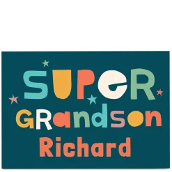 Card Factory Personalised Hello Munki Card - Super Grandson
