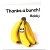 Card Factory Personalised Hello Munki Thank You Card - Banana Bunch