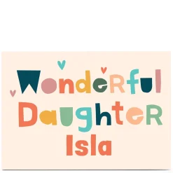 Clearance Personalised Hello Munki Card - Wonderful Daughter Daughter|For Daughter