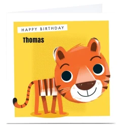Personalised Hello Munki Card - Cute Tiger Kids Any Occasion|Thank You