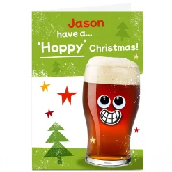 Best Personalised Hello Munki Christmas Card - Hoppy Christmas Funny|Christmas