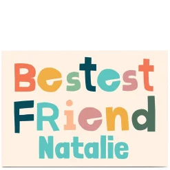 Card Factory Personalised Hello Munki Card - Bestest Friend
