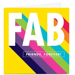 Clearance Personalised Hello Munki Card - Fab Friends Forever Any Occasion|Thank You