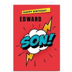 Discount Personalised Hello Munki Birthday Card - Son Kids For Son|Son