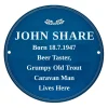 Best Personalised Heritage Blue Plaque Personalised Canvas & Wall Art|Photo Prints & Wall Art