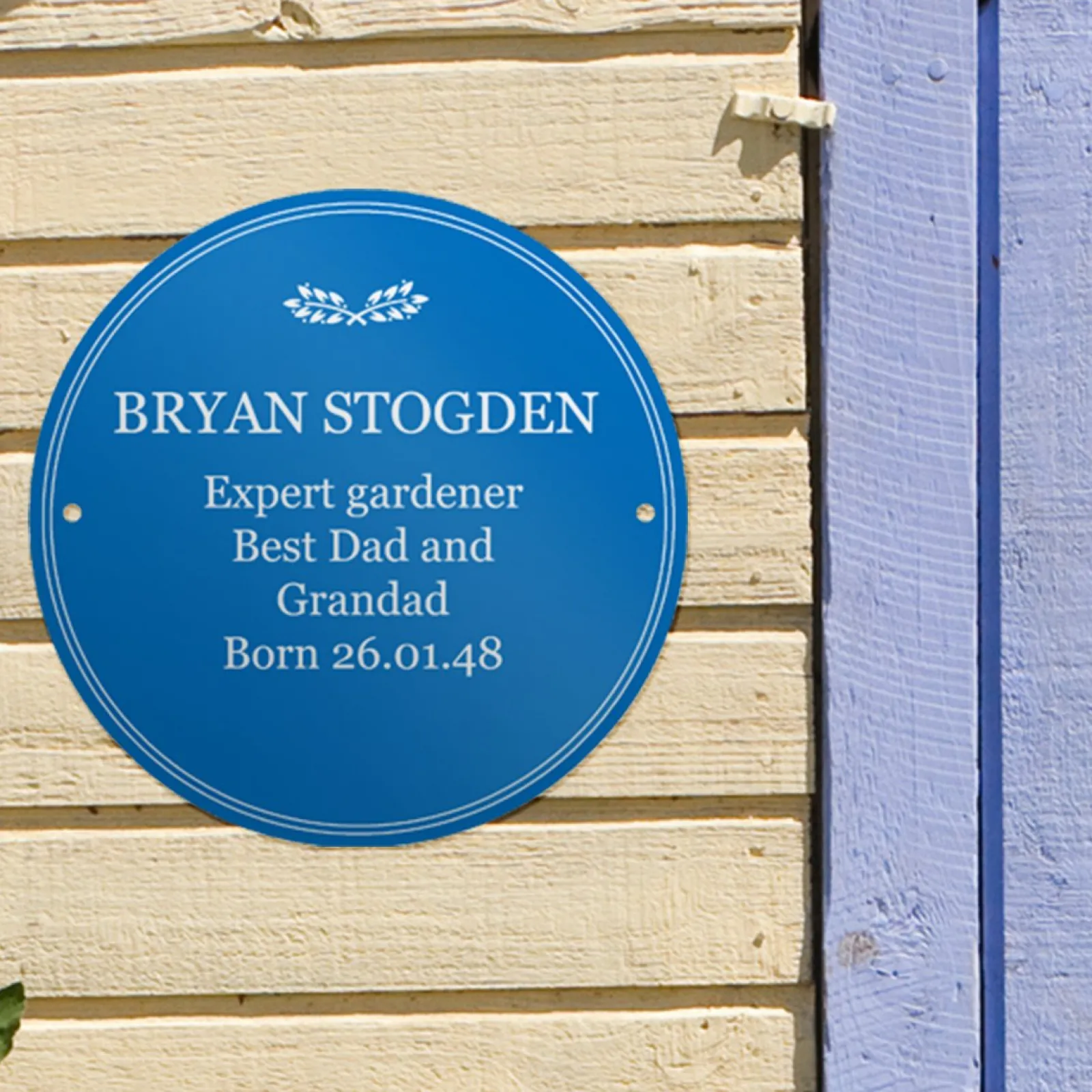 Card Factory Personalised Heritage Blue Plaque - Birthday