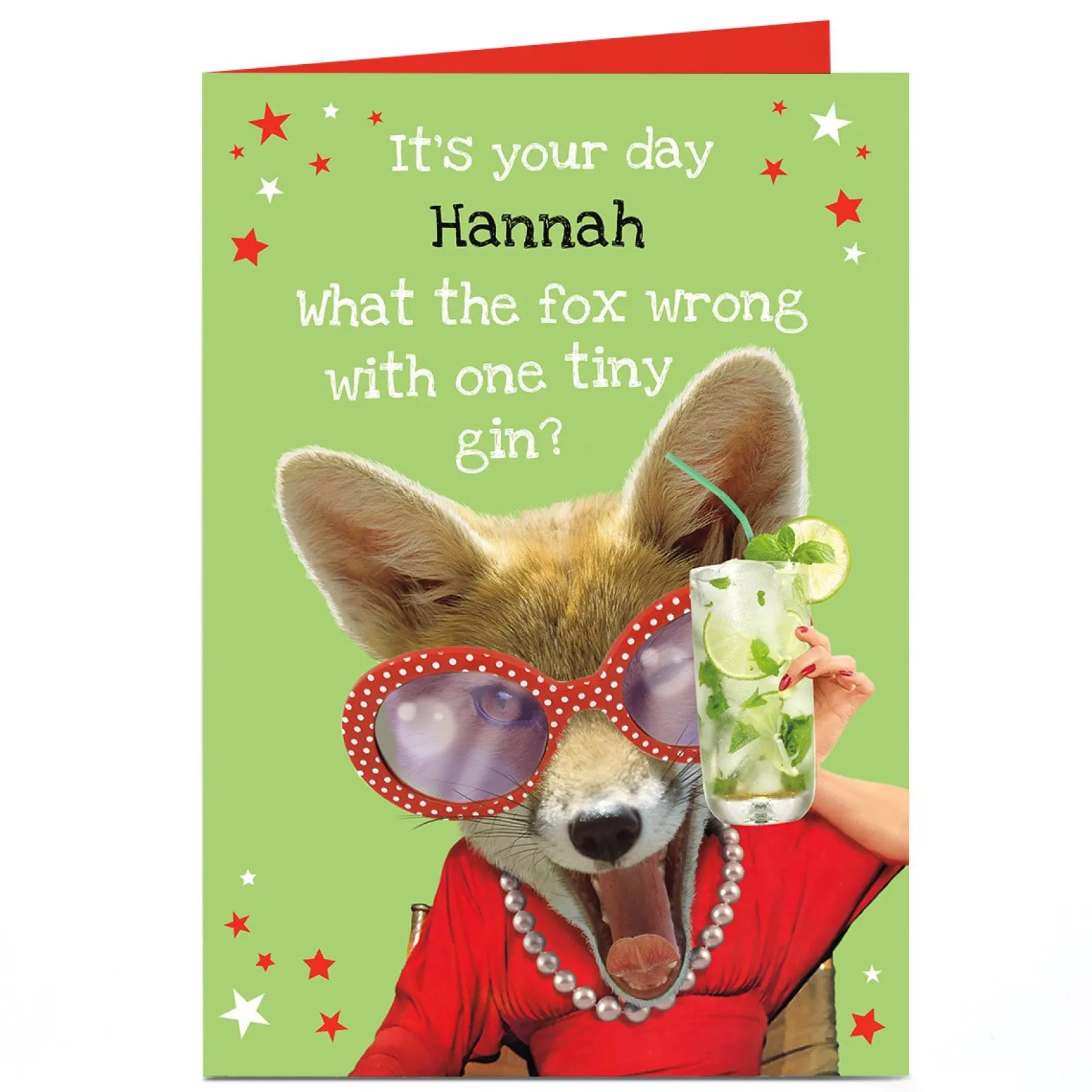 New Personalised Heritage Wild Birthday Card - One Tiny Gin For Friend|Female Friend
