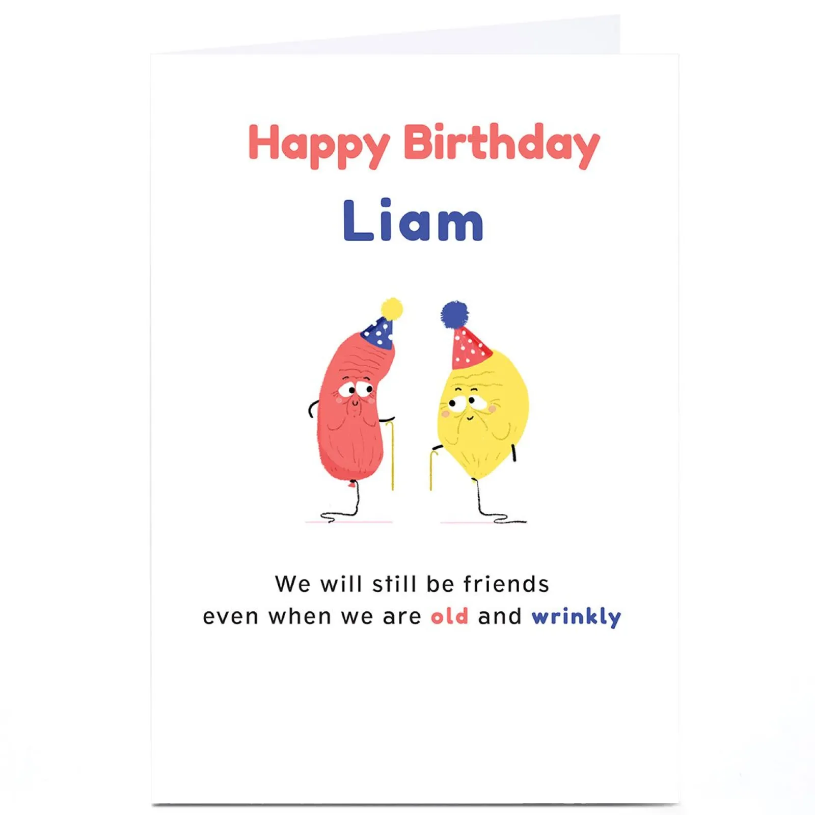 Card Factory Personalised Hew Ma Birthday Card - Old and Wrinkly