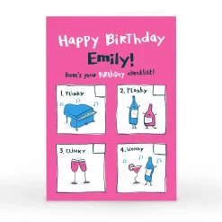 Outlet Personalised Hew Ma Birthday Card - Birthday Checklist Funny|Birthday