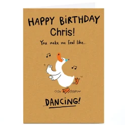 Kids Card Factory Personalised Hew Ma Birthday Card - Feel Like Dancing