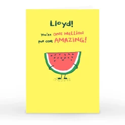 BOY Card Factory Personalised Hew Ma Card - One Mellion Percent Amazing