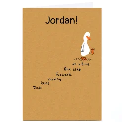 Card Factory Personalised Hew Ma Card - One Step At A Time