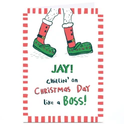 Outlet Personalised Hew Ma Christmas Card - Chillin' Funny|Christmas