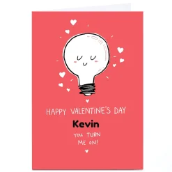 Card Factory Personalised Hew Ma Valentine's Day Card - Turn Me On