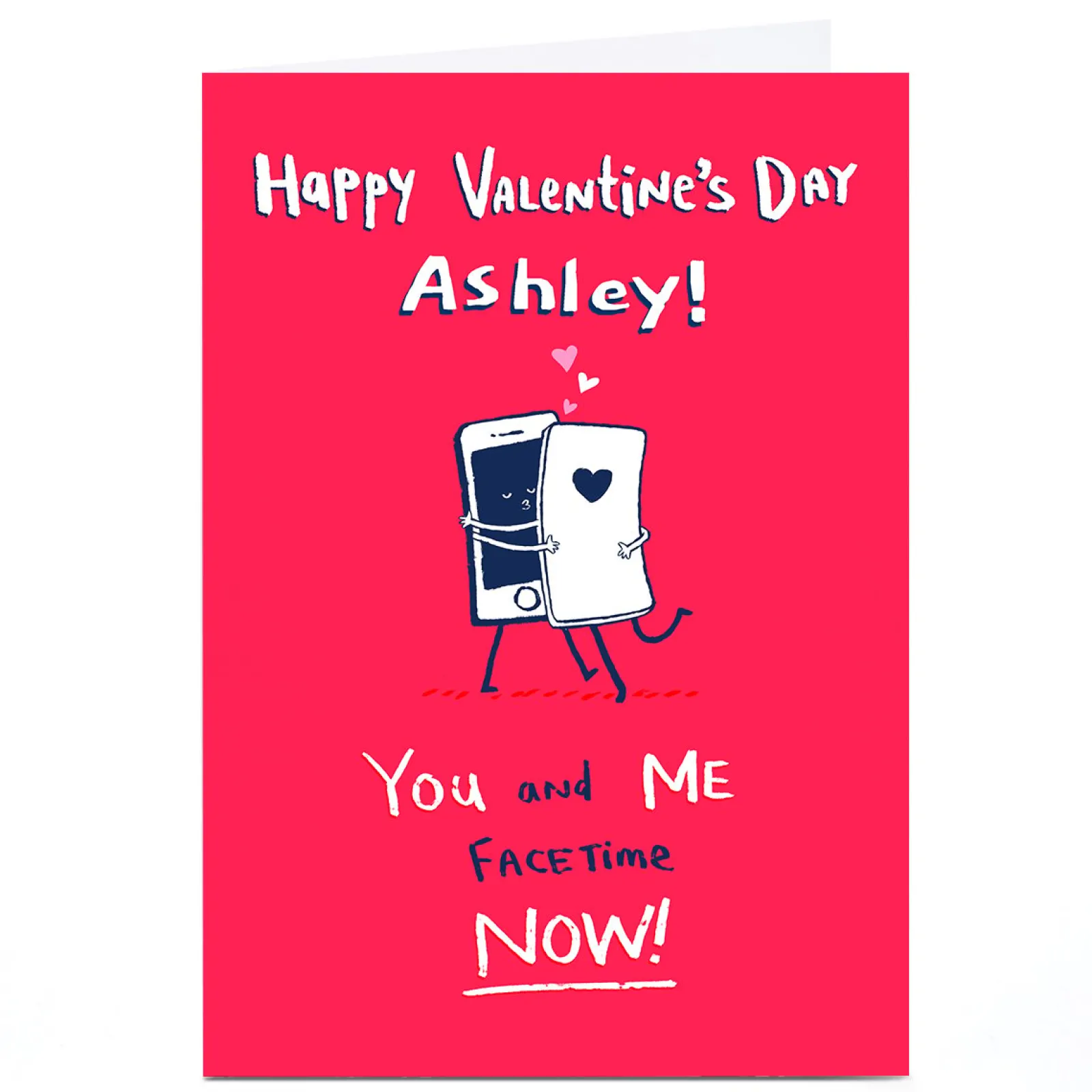 Card Factory Personalised Hew Ma Valentine's Day Card - Facetime