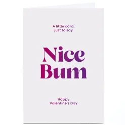 Card Factory Personalised Heyy Cards Valentine's Day Card - Nice Bum