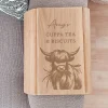 Card Factory Personalised Highland Cow Sofa Tray