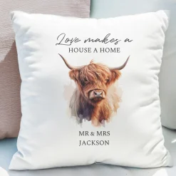 Discount Personalised Highland Cow Cushion Personalised Cushions|Cushions