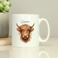New Personalised Highland Cow Mug Personalised Mugs|Mugs