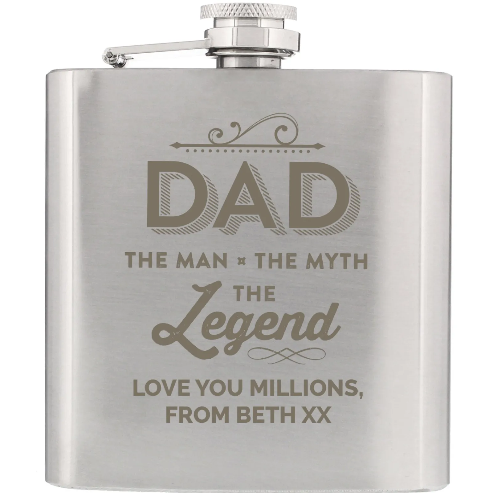 Hot Personalised Hip Flask - Dad The Legend Personalised Jewellery And Keepsakes|Jewellery & Keepsakes