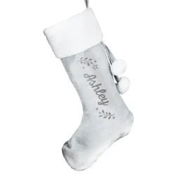 New Personalised Holly Grey Christmas Stocking Gifts For Him|Christmas Gifts