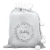 Card Factory Personalised Holly Grey Christmas Sack
