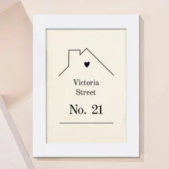 Card Factory Personalised House Design Framed Print
