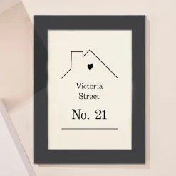 Card Factory Personalised House Design Framed Print