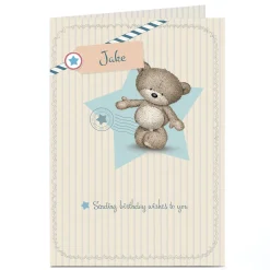 Sale Personalised Hugs Bear Birthday Card - Sending Wishes To You Kids For Kids|Birthday