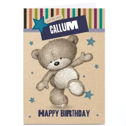 Discount Personalised Hugs Bear Birhday Card - Stars & Stripes Kids For Kids|Birthday