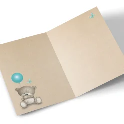 Kids Card Factory Personalised Hugs Bear Card - Just For You, Balloon