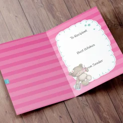 Outlet Personalised Hugs Bear Card - With Love Kids Any Occasion|Thank You