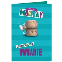 Sale Personalised Hugs Bear Congratulations Card - Hip Hip Hooray Retirement|New Job