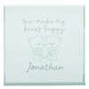 Online Personalised Hugs Glass Token - Make My Heart Happy Personalised Jewellery And Keepsakes|Jewellery & Keepsakes