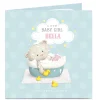 Card Factory Personalised Hugs New Baby Card - Baby Girl Bath