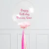 Card Factory Personalised 20-Inch Baby Pink Confetti Tassel Bubblegum Balloon - DELIVERED INFLATED!