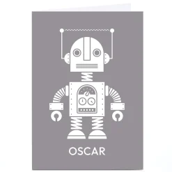 Kids Card Factory Personalised Jamie Nash Card - A Space Robot