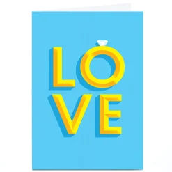 Card Factory Personalised Jamie Nash Engagement Card - Love