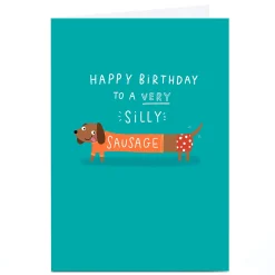 Card Factory Personalised Jess Moorhouse Birthday Card - Silly Sausage