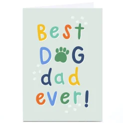 New Personalised Jess Moorhouse Father's Day Card - Dog Dad Father's Day