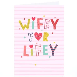Hot Personalised Jess Moorhouse Card - Wifey for Lifey For Wife|Birthday