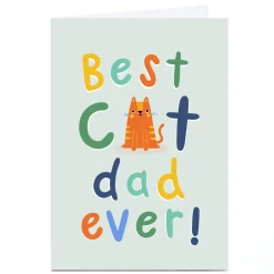 Sale Personalised Jess Moorhouse Father's Day Card - Cat Dad Father's Day