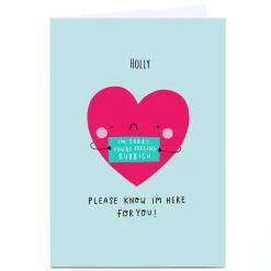 Outlet Personalised Jess Moorhouse Card - Feeling Rubbish Get Well