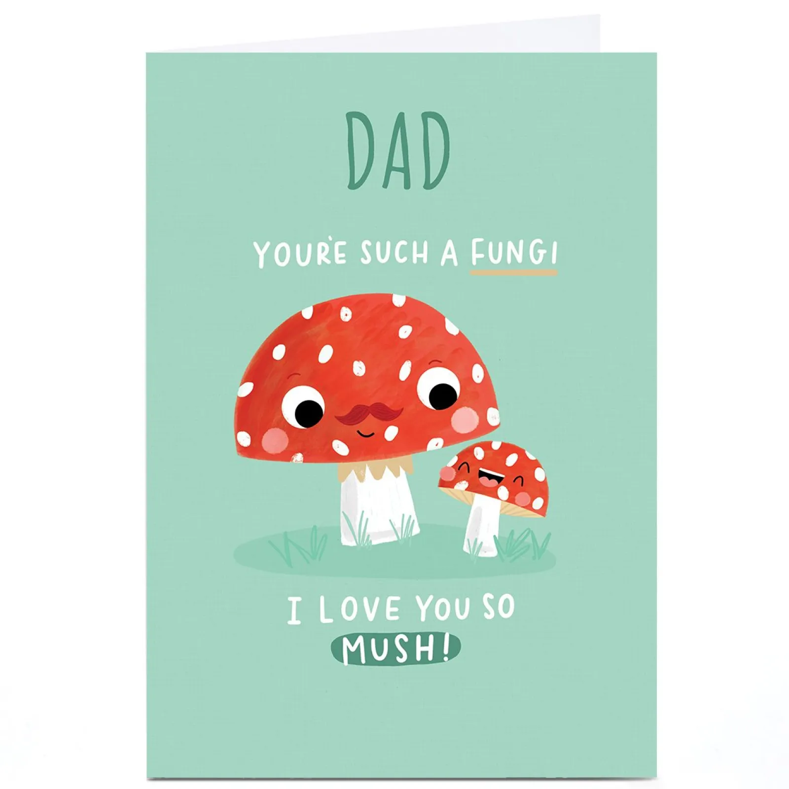 Card Factory Personalised Jess Moorhouse Father's Day Card - Fungi