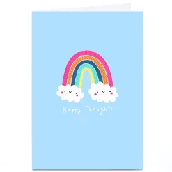 New Personalised Jess Moorhouse Card - Happy Thoughts Get Well