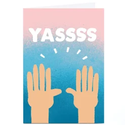 Card Factory Personalised Jolly Awesome Card - Yassss!